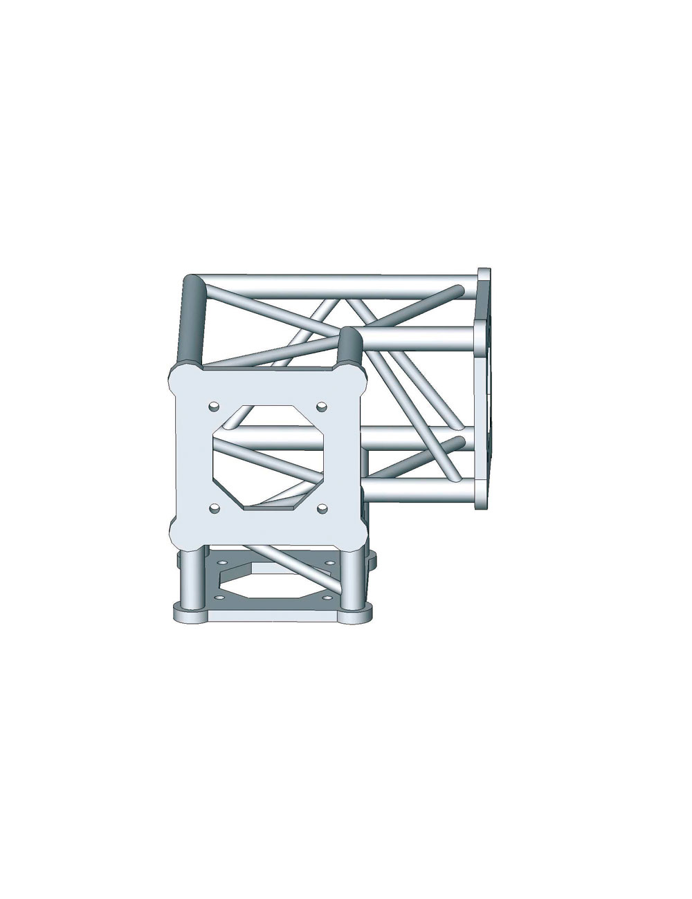 Angle 90° 3 departures 0m25 x 0m25 x 0m25 - 57ASC153