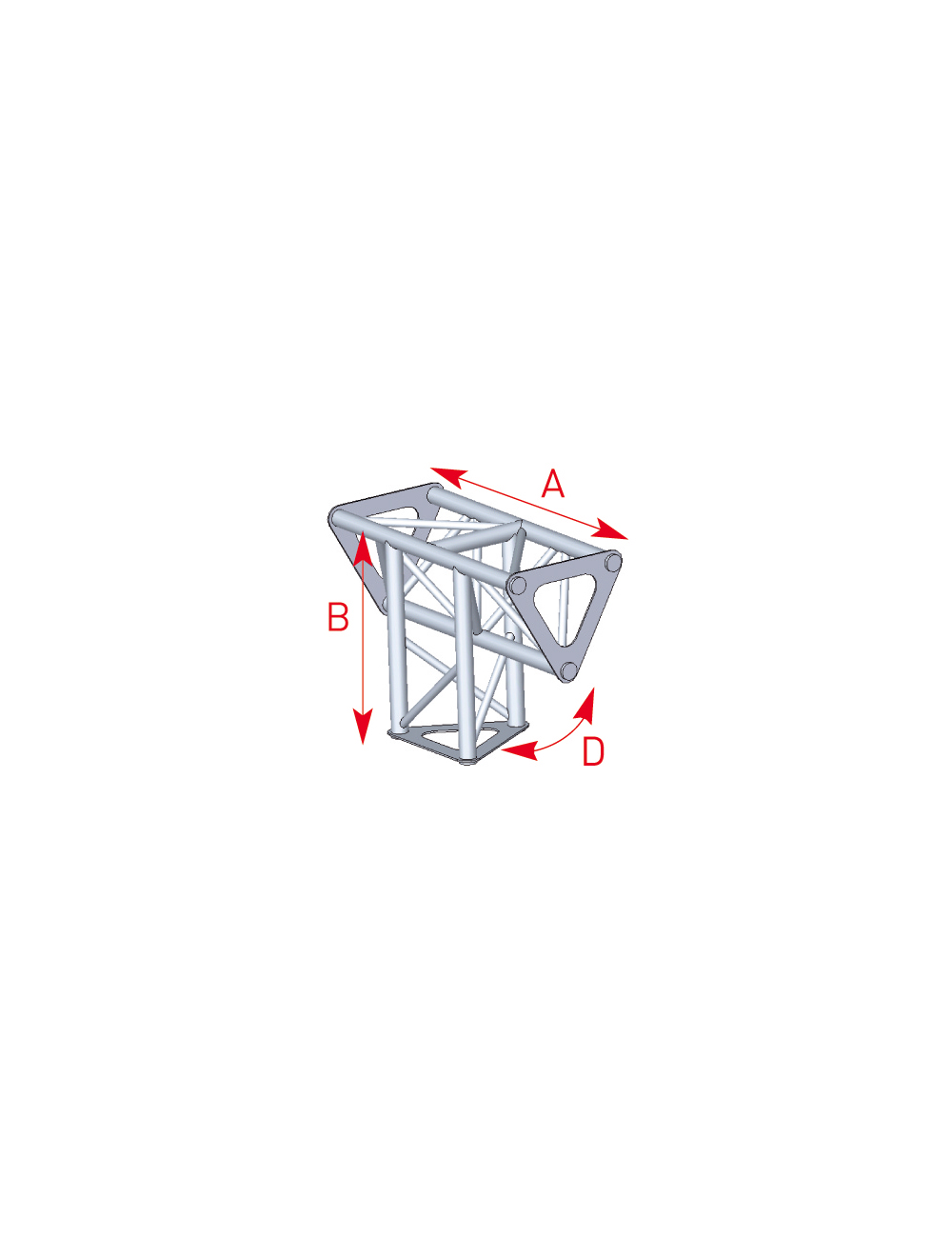 Angle vertical 3 départs 90° lg 0m25 x 0m35 - 57ASD1534