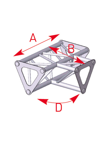 Angle 3 départs 90° à plat lg 0m25 x 0m25 x 0m35 - 57ASD1533