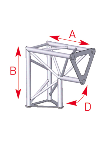 Angle 2 départs 90° vertical lg 0m25 x 0m25 - 57ASD1523