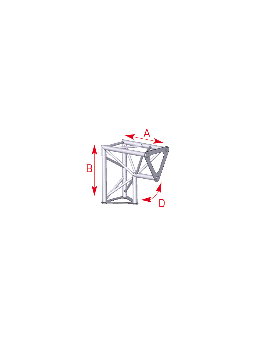 Angle 2 departures 90° vertical lg 0m25 x 0m25 - 57ASD1523