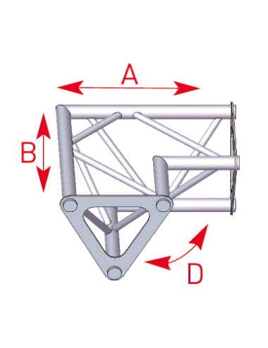 Angle 2 départs 90° horizontal lg 0m25 x 0m25 - 57ASD1522