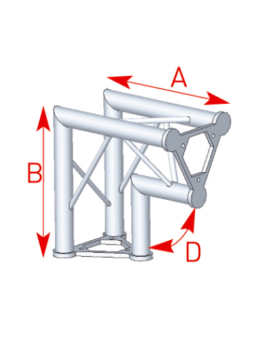 Angle 2 départs vertical 90° lg 0m40 x 0m40 - 57ASD23