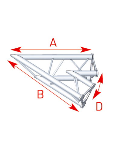 Angle 2 departures 45° lg 0m80 x 0m80 - 57ASD20