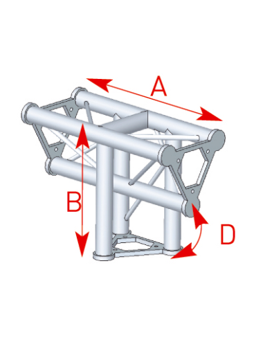 Angle 3 departures 90° vertical lg 0m40 x 0m55 - 57ASD34