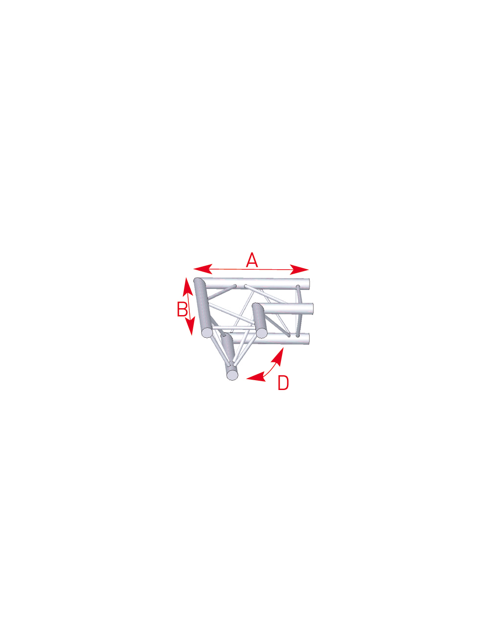 Angle 2 horizontal departures 90° lg 0m50 x 0m50- 57ASX22