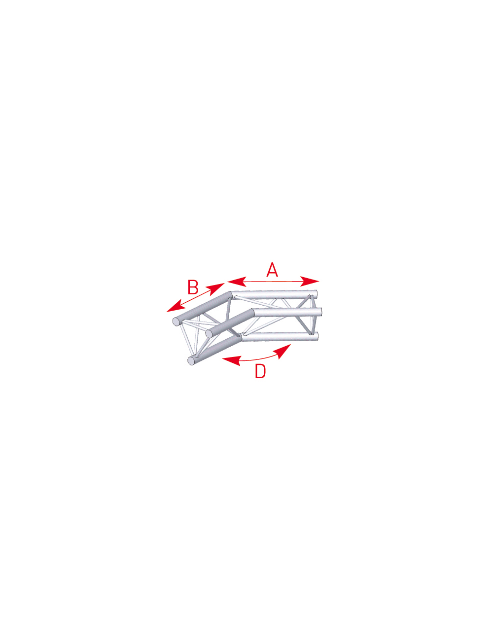 Angle 2 departures 135° lg 0m50 x 0m50- 57ASX25