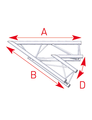 Angle 2 départs 45° lg 1m00 x 1m00- 57ASX20