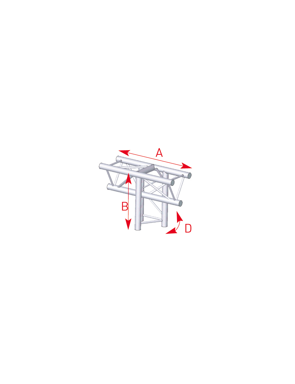 Angle 3 departures 90° vertical lg 0m50 x 0m71- 57ASX34