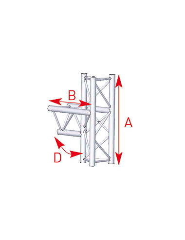 Angle médian 3 départs 90° lg 0m50 x 0m71- 57ASX35