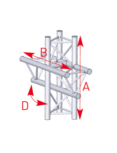 Angle 4 departures 90° foot length 0m745 x 0m50 x 0m50 - 57ASX44