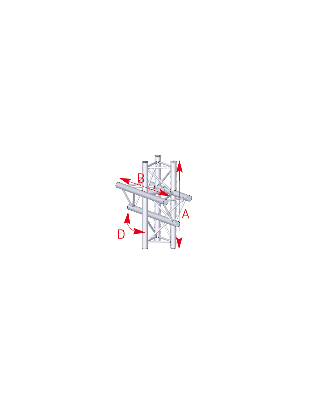 Angle 4 départs 90° pied lg 0m745 x 0m50 x 0m50 - 57ASX44