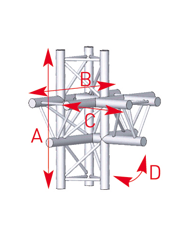 Angle 5 departures 90° foot length 0m745 x 0m50 x 0m71 - 57ASX52