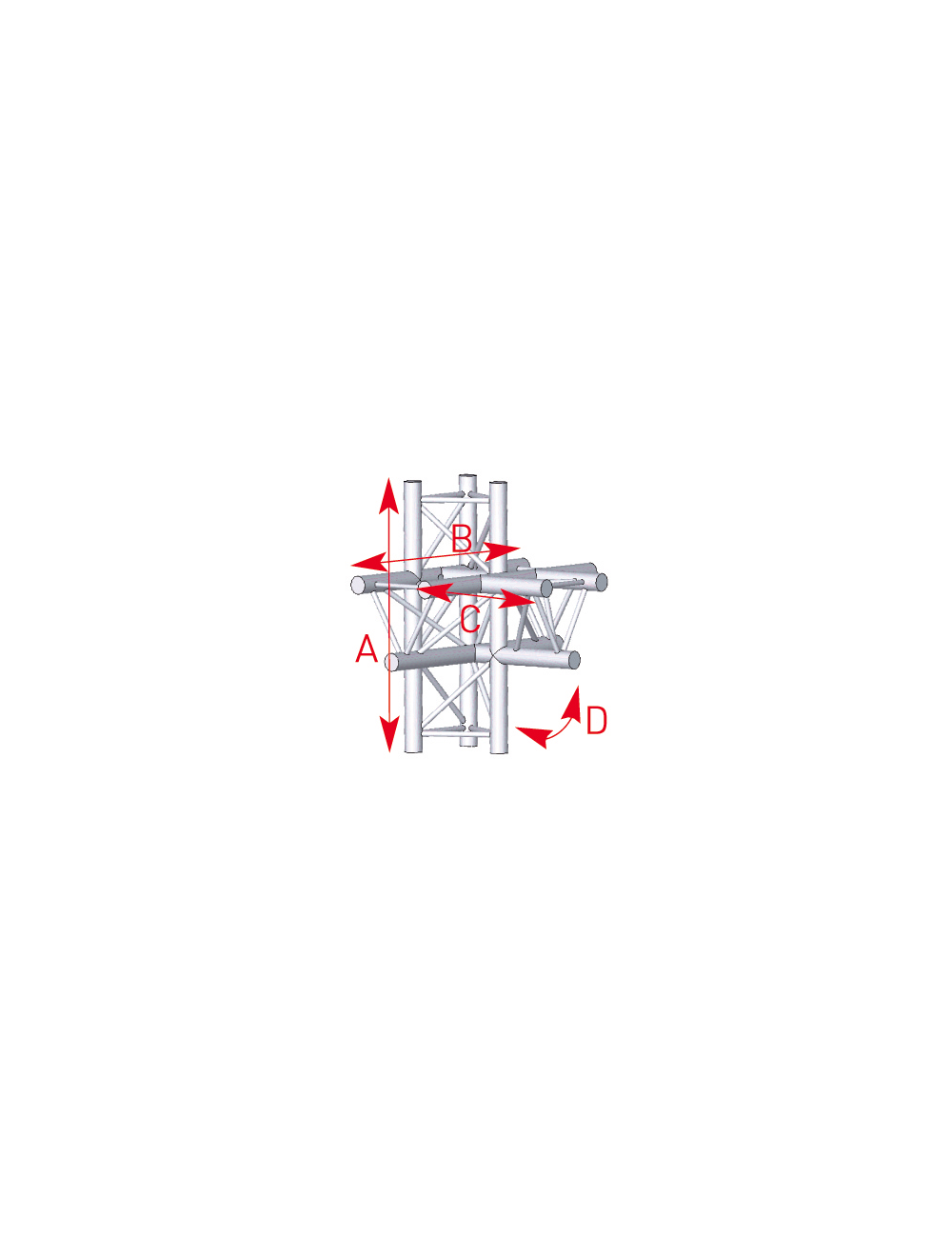 Angle 5 départs 90° pied lg 0m745 x 0m50 x 0m71 - 57ASX52