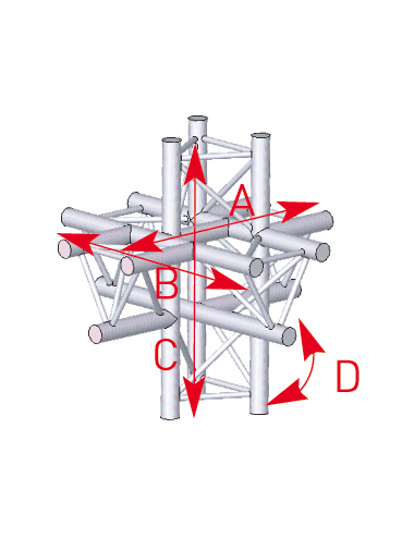 Angle 6 departures 90° foot length 0m745 x 0m71 x 0m71 - 57ASX61