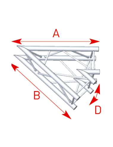 Angle 2 départs 45° lg 1m00 x 1m00 - 57ASZ20