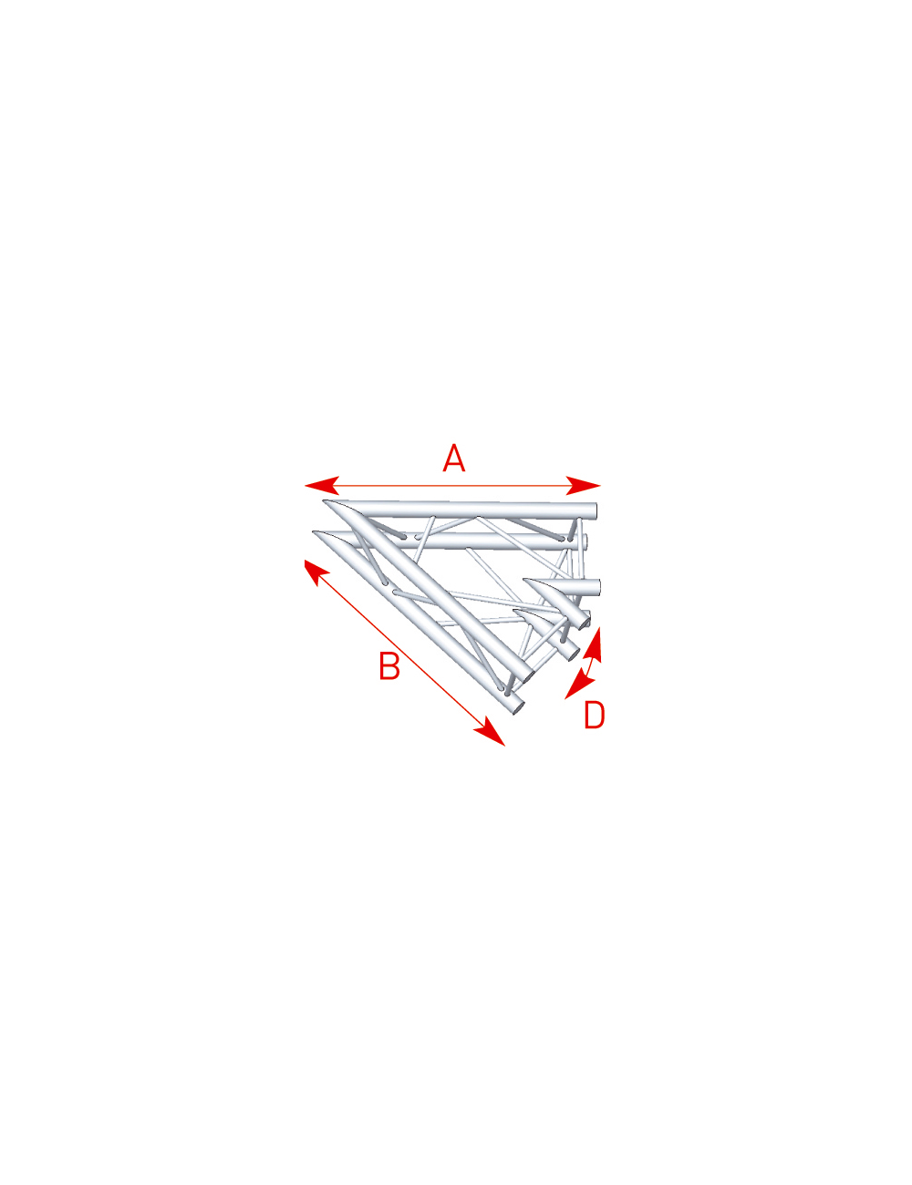 Angle 2 departures 45° lg 1m00 x 1m00 - 57ASZ20