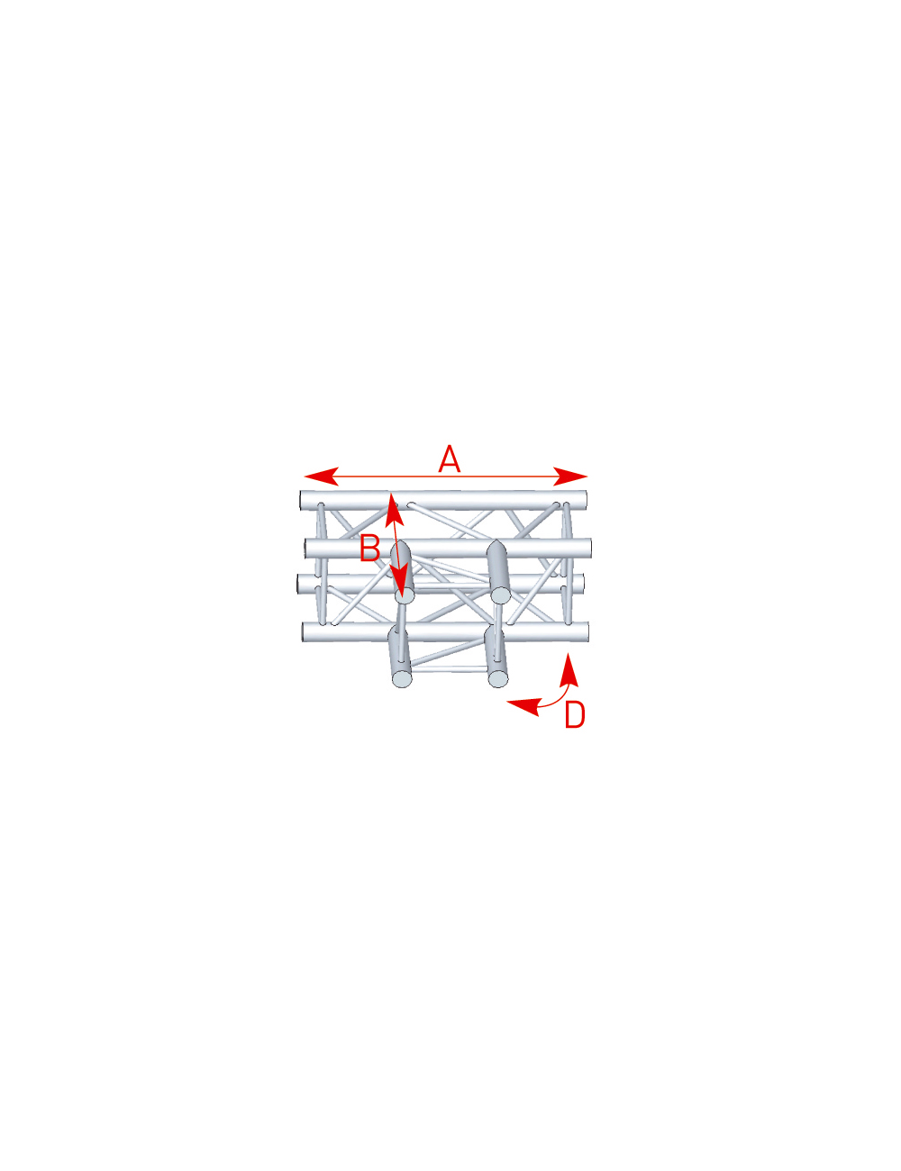 Angle 3 departures 90° flat lg 0m71 x 0m50 - 57ASZ33