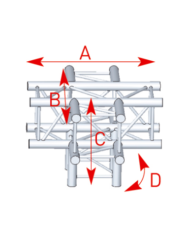 Angle 5 departures 90° foot length 0m50 x 0m71 x0m71- 57ASZ51