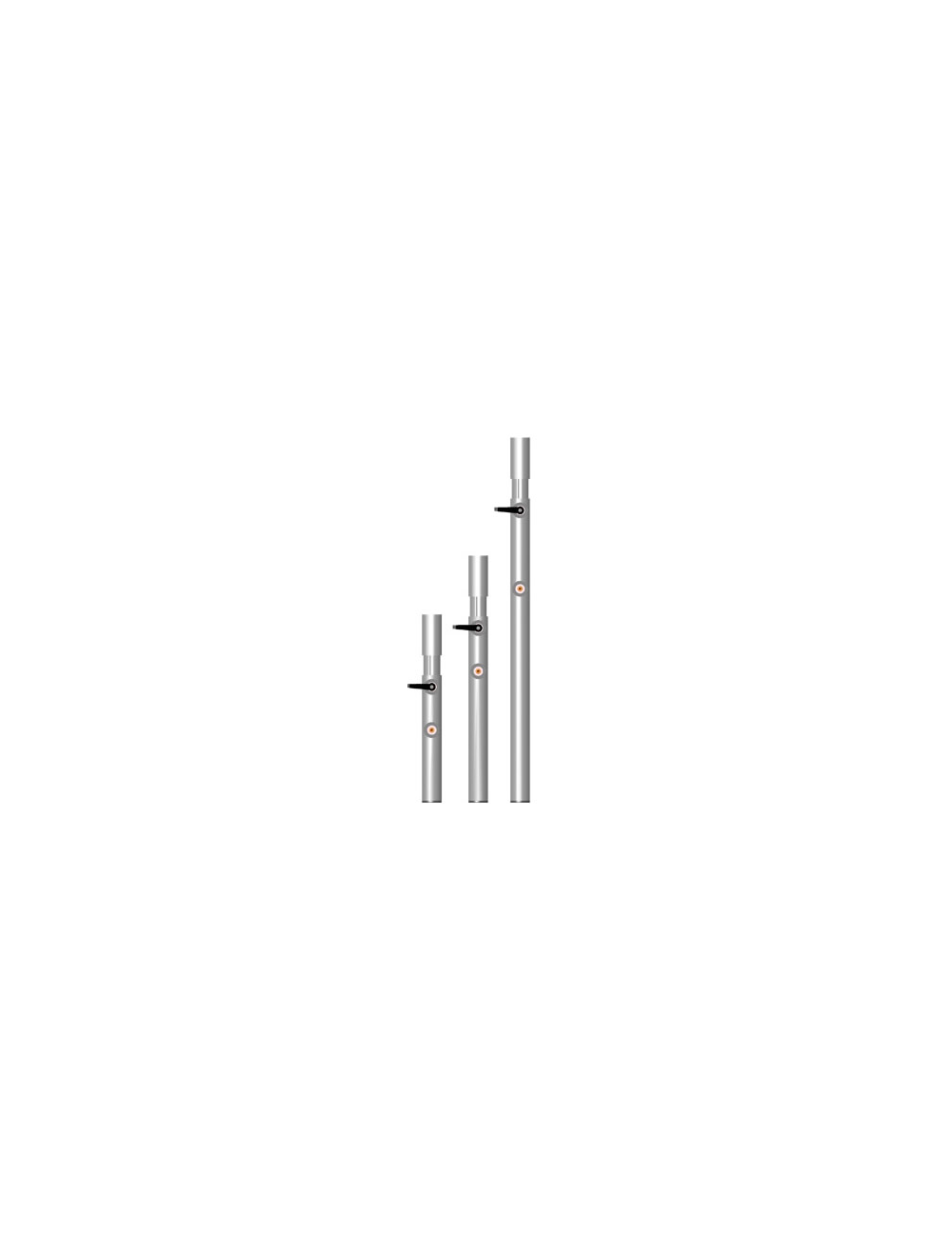 Practicable telescopic foot from 0.40 m to 0.60 m