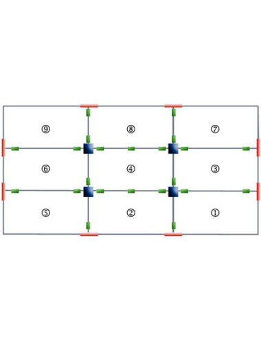 Praticable Indoor 2 m x 1 m gauche