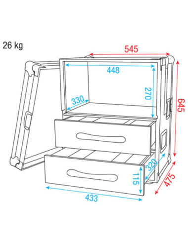 Flight case for Micros HF 2