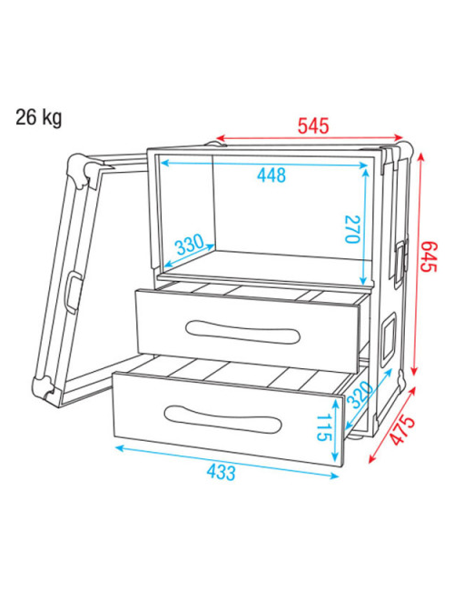 Flight case for Micros HF 2