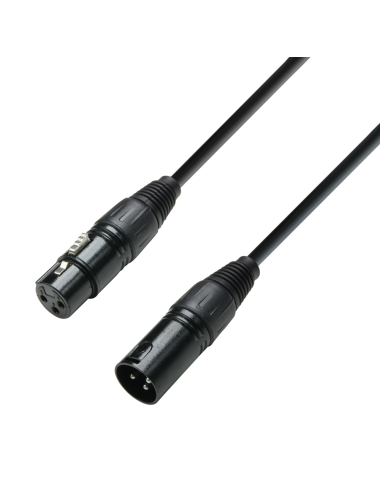 DMX cable XLR male 3 points to XLR female 3 points 0.5 m ECO