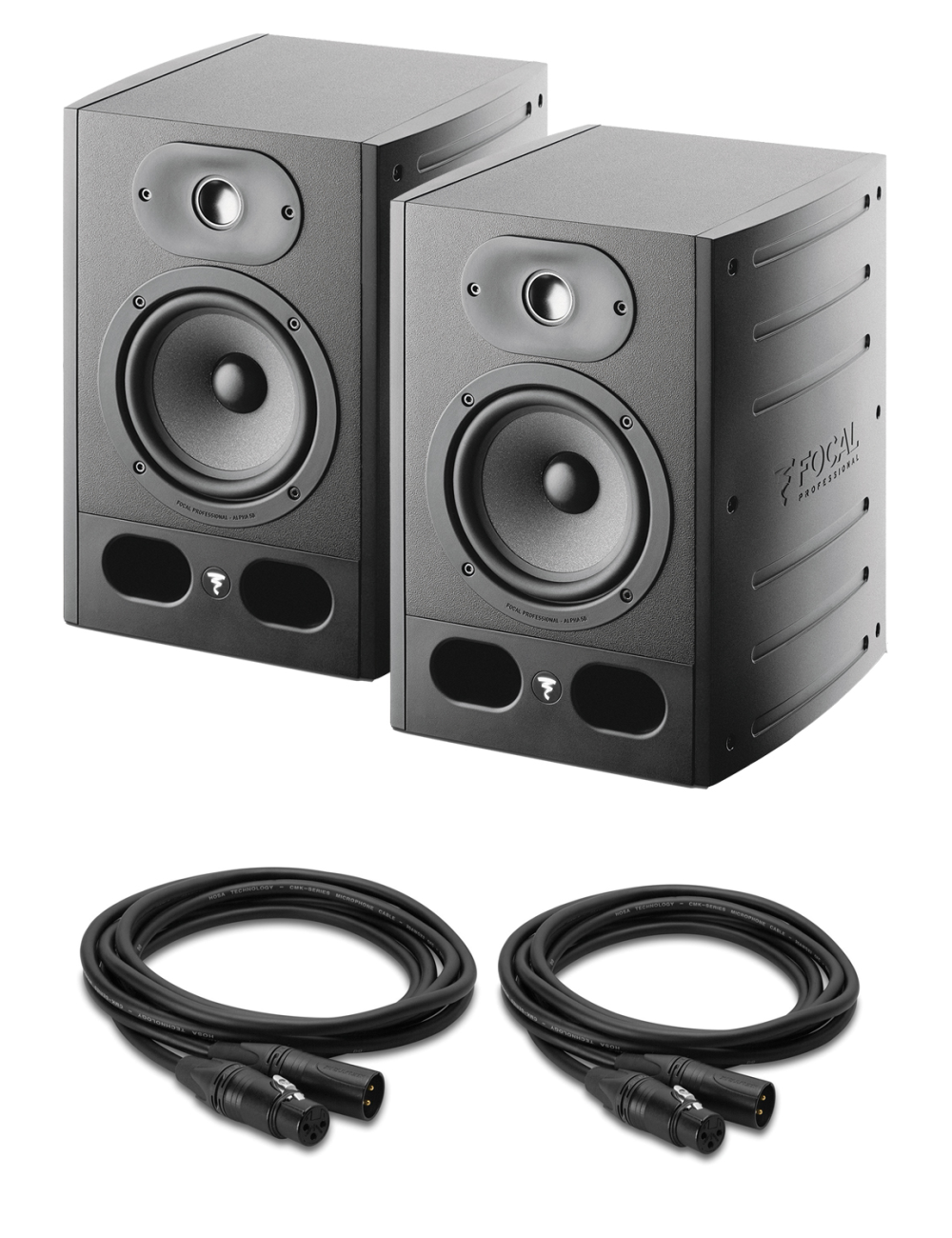 BUNDLE 2 ENCEINTS ALPHA 80 + 2 CABLES XLR