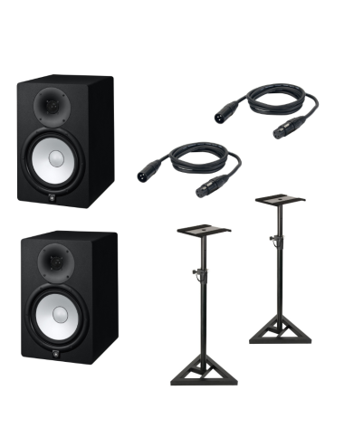 BUNDLE 2 HS8 + 2 CABLES XLR + 2 PIEDS