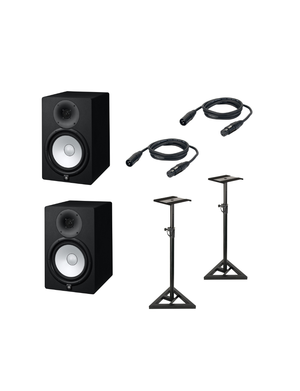 BUNDLE 2 HS8 + 2 CABLES XLR + 2 PIEDS