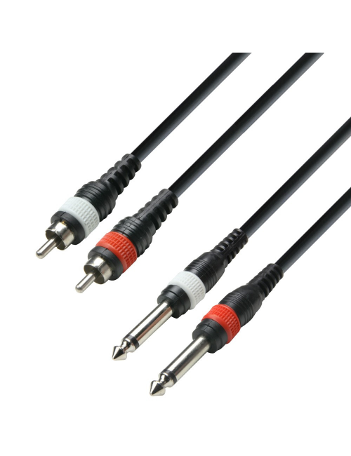 Adaptateur 2 RCA vers 2 Jack mono