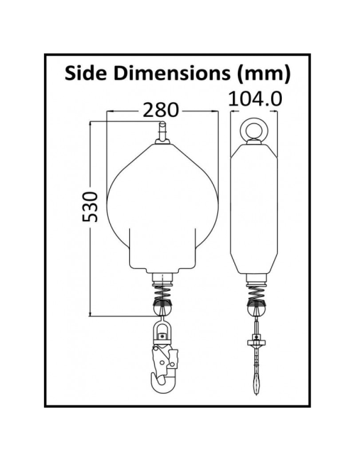 Load fall arrester (max. 500 kg)