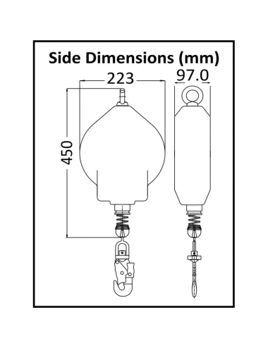 Load fall arrester (max. 250 kg)